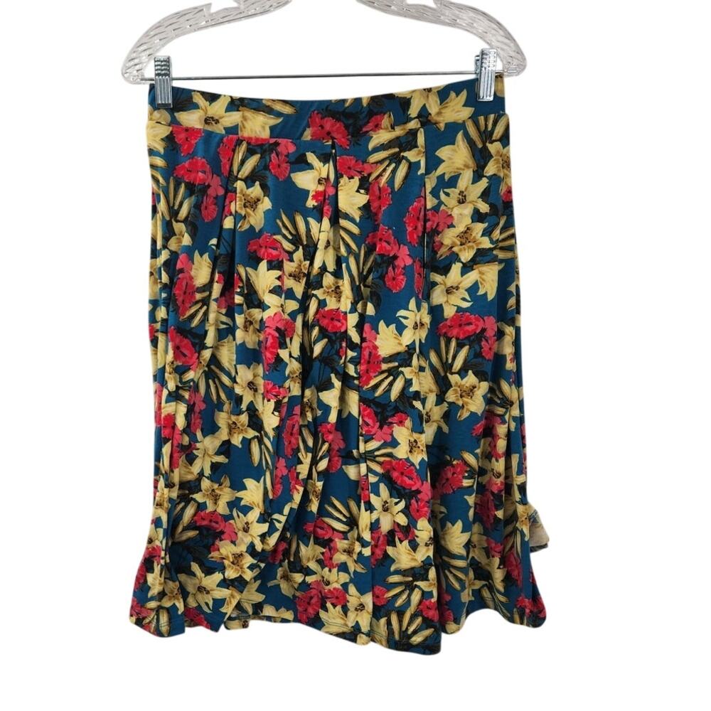 Lularoe Floral Print Skirt Womens Size Medium M Spring Summer